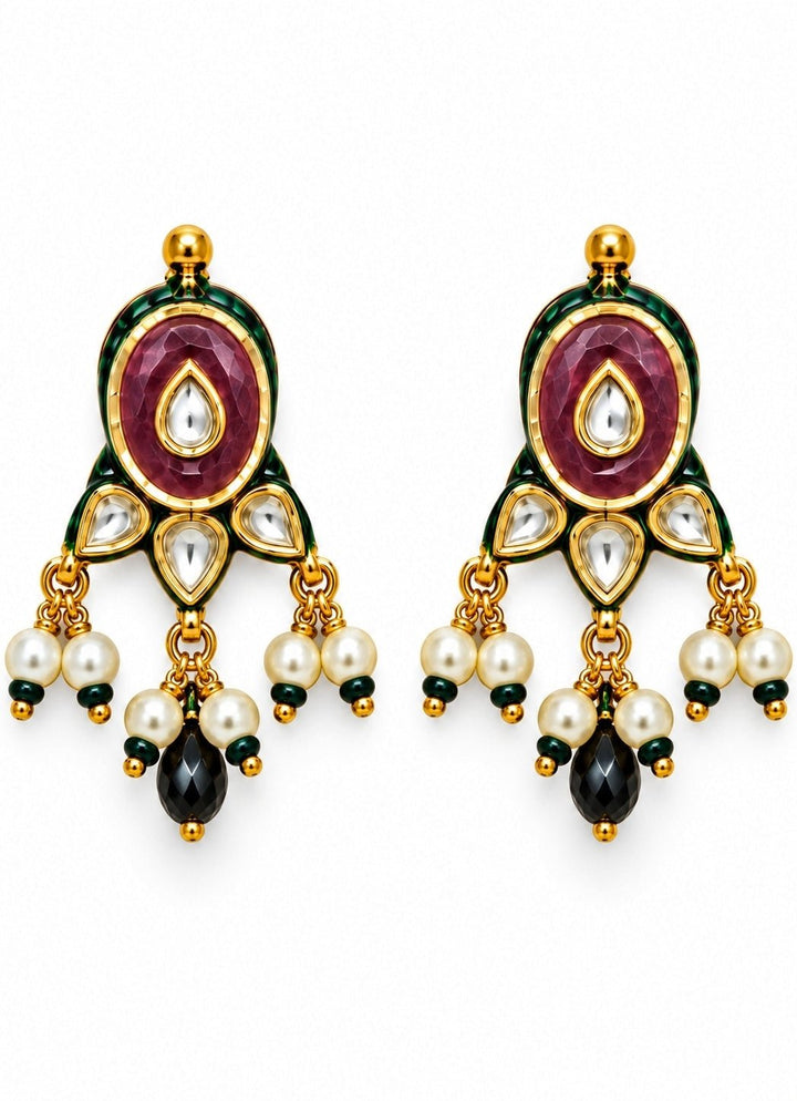 Vivinia By Vidhi Mehra Navratna Kundan And Pearl Necklace SetFabilicious Fashion