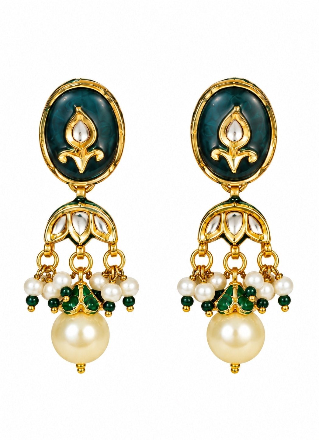 Vivinia By Vidhi Mehra Navratna Multicolor Kundan Pearl Choker SetFabilicious Fashion