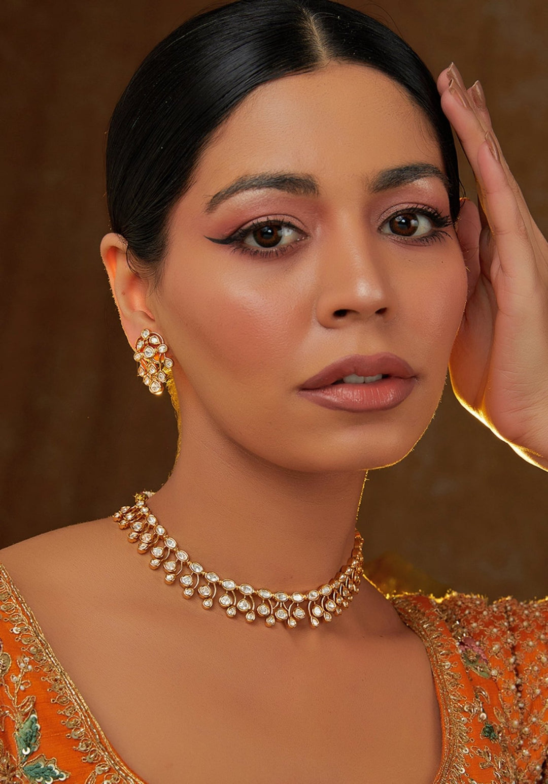 Necklace In Pearl Pendant Necklace Set Zevar by Geeta - Fabilicious Fashion