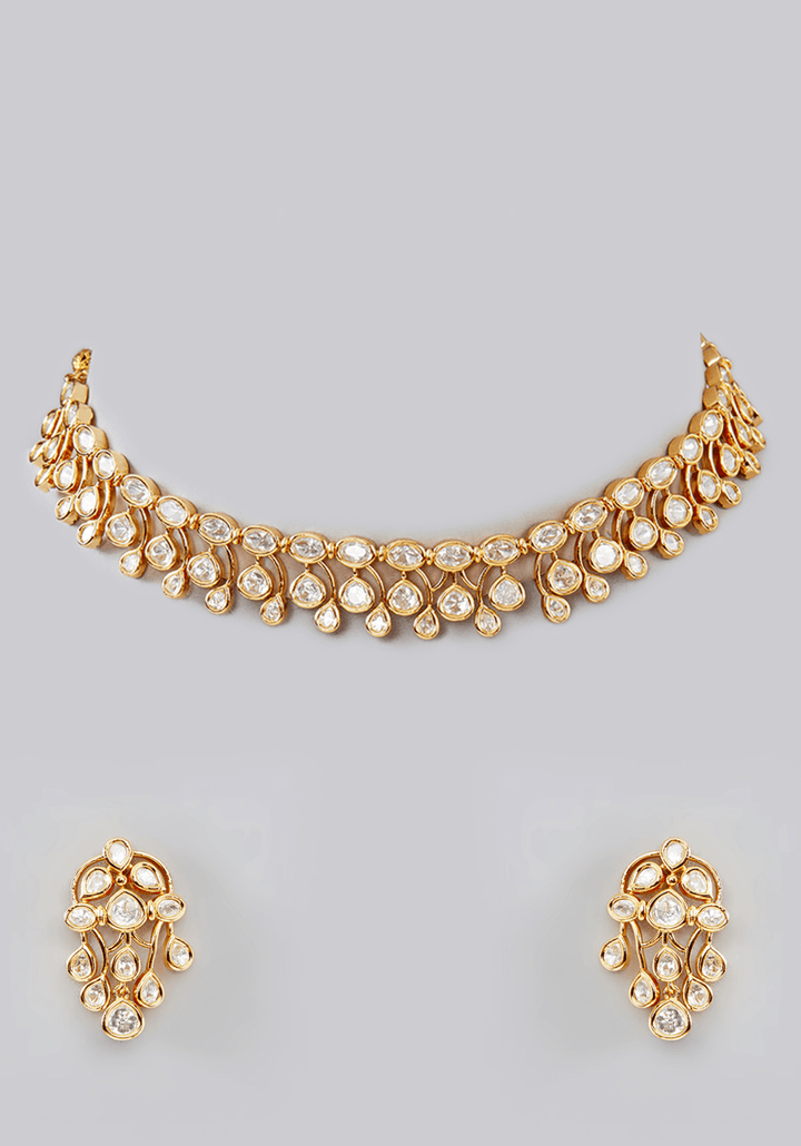 Necklace In Pearl Pendant Necklace Set Zevar by Geeta - Fabilicious Fashion