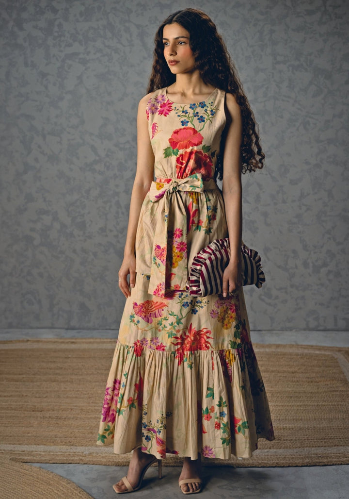 Paulmi and Harsh X Ease Off White Floral Maxi DressFabilicious Fashion