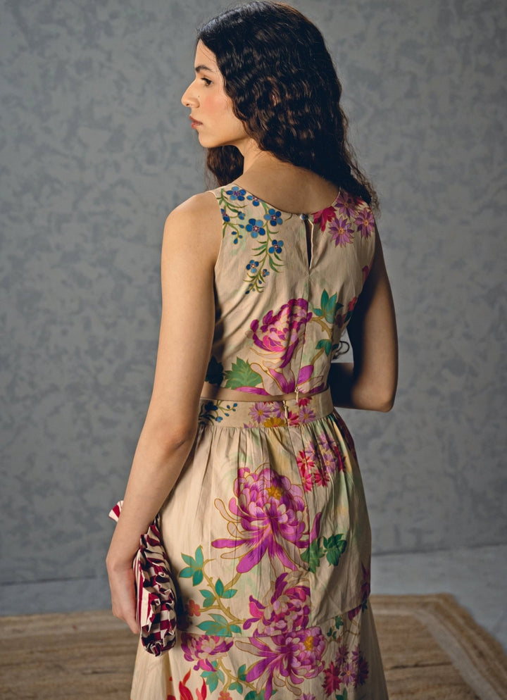 Paulmi and Harsh X Ease Off White Floral Maxi DressFabilicious Fashion
