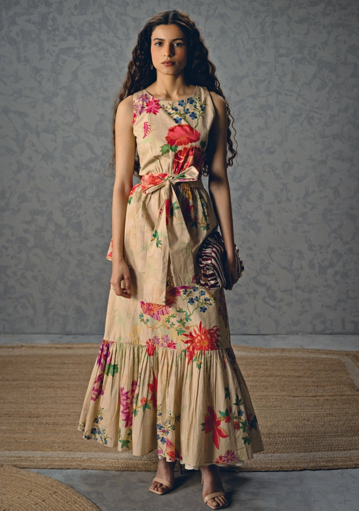 Paulmi and Harsh X Ease Off White Floral Maxi DressFabilicious Fashion
