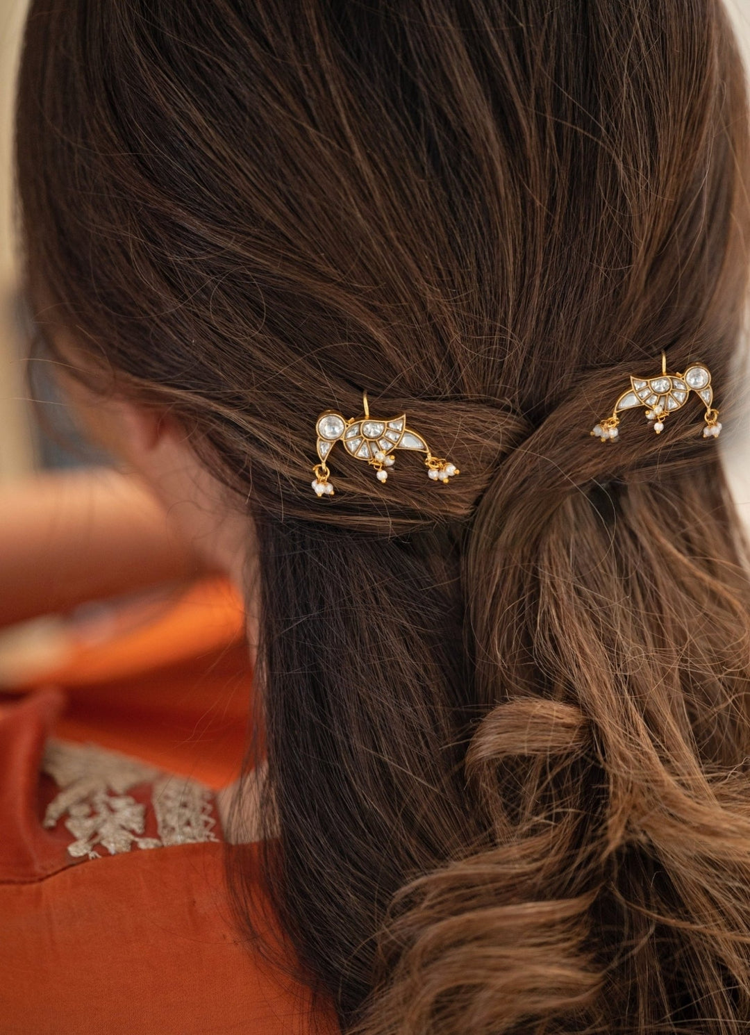 Do Taara Parrot Kundan Braid PinsFabilicious Fashion