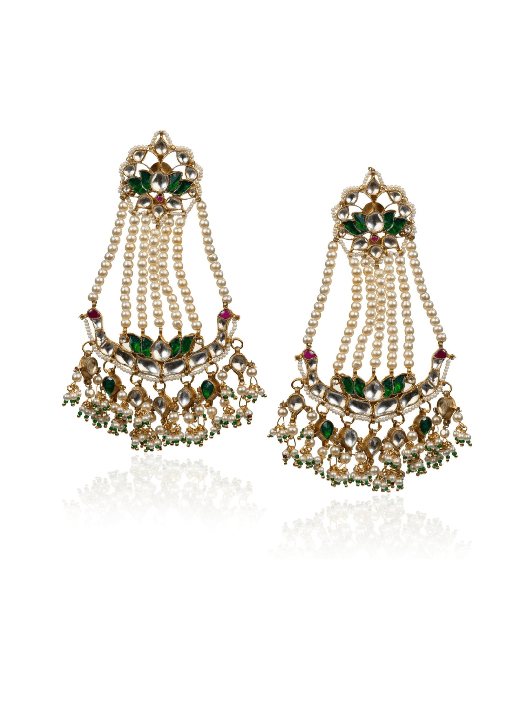 Passa Style Green Earrings Riana by Shikha Jindal - Fabilicious Fashion