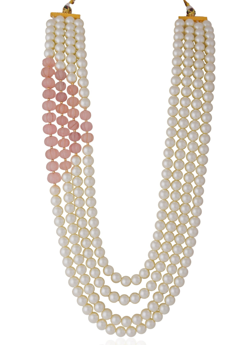 Paste Pink And Pearl Beaded Maala Riana by Shikha Jindal - Fabilicious Fashion