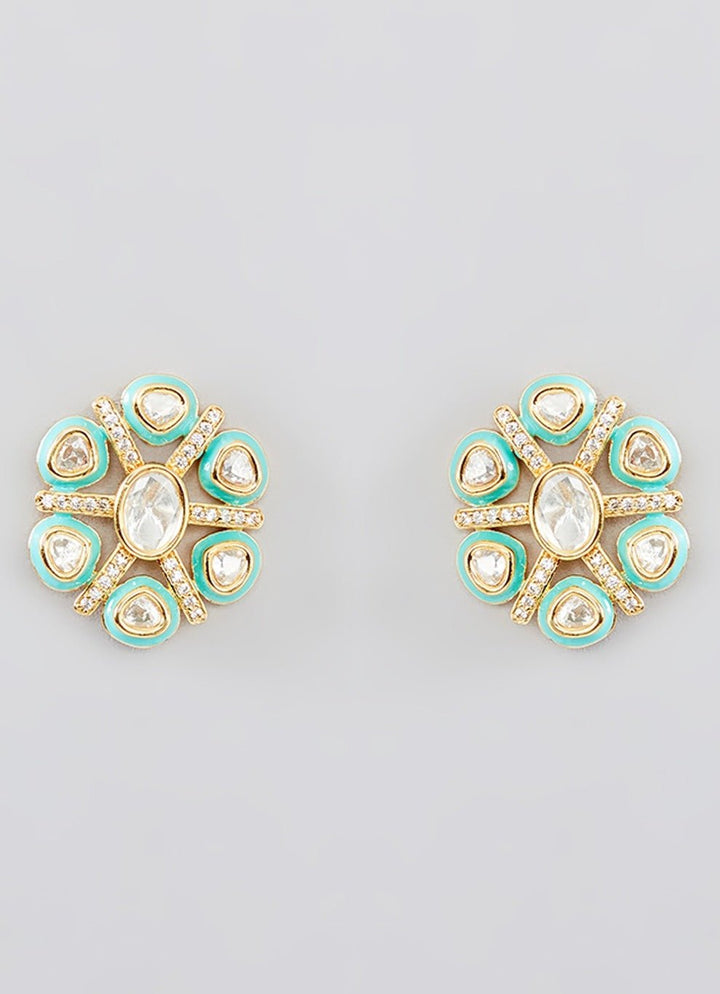 Pastel Colour Kundan Necklace Set Zevar by Geeta - Fabilicious Fashion