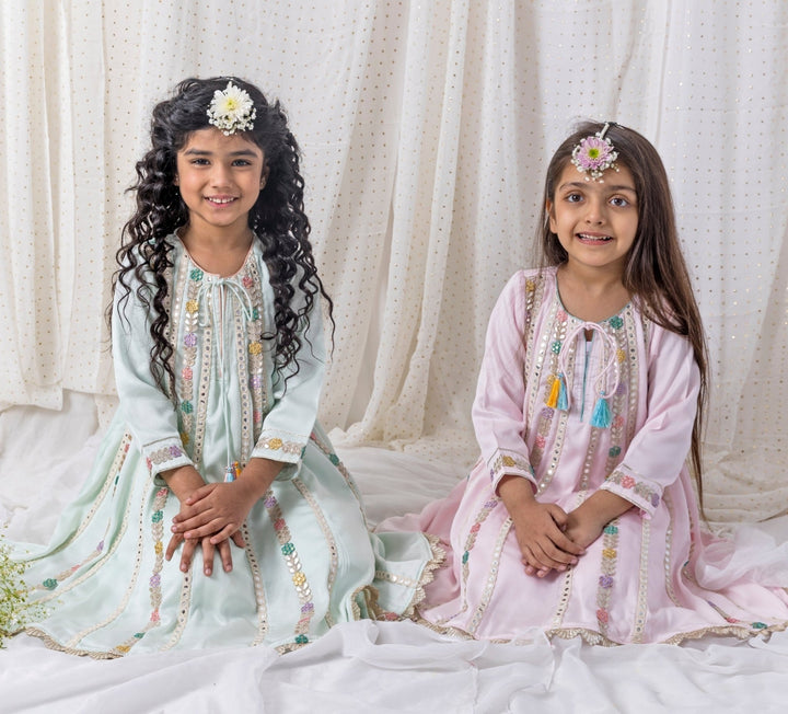 Pastel Pink Cotton Kurta Pants Set Chotibuti - Fabilicious Fashion