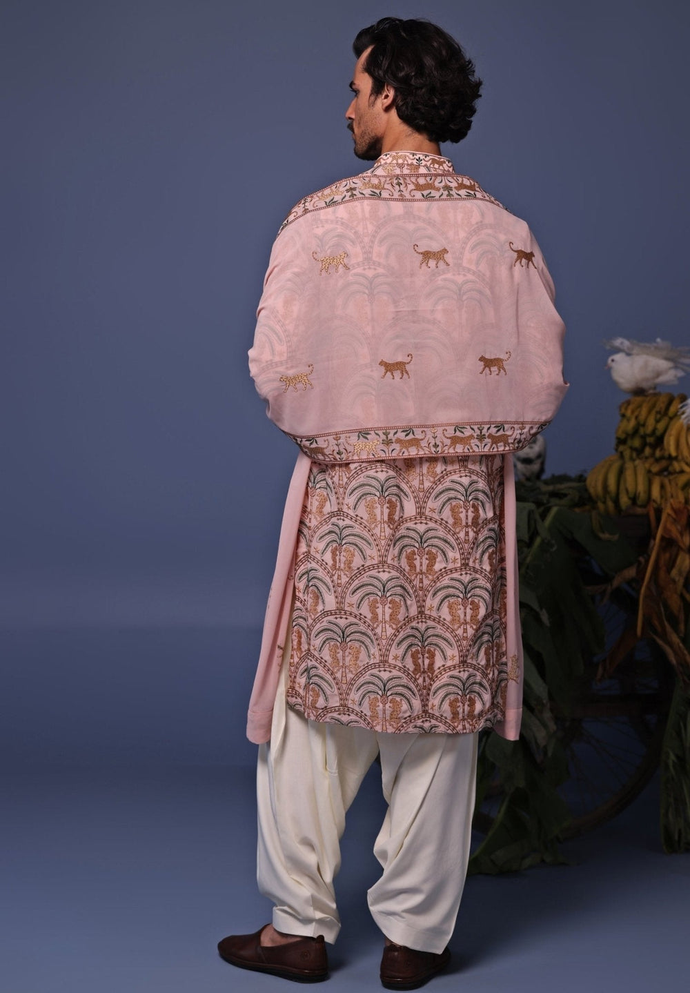 Pastel Pink Embroidered Georgette Kurta Patiala Set Kalpraag - Fabilicious Fashion