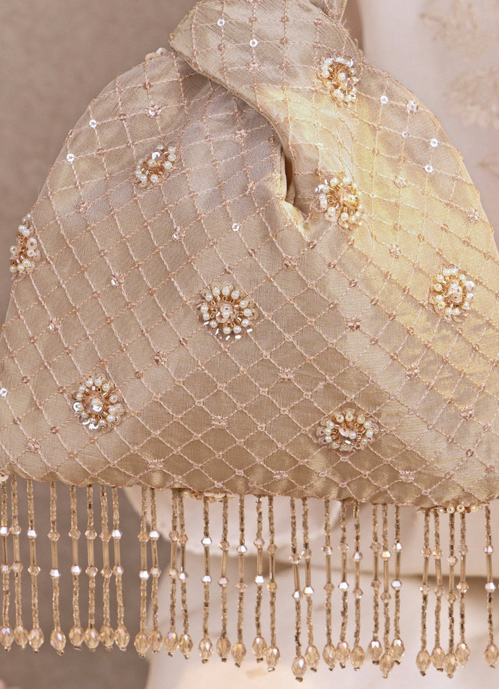 Amyra Pastel Pink Embroidered Knot BagFabilicious Fashion