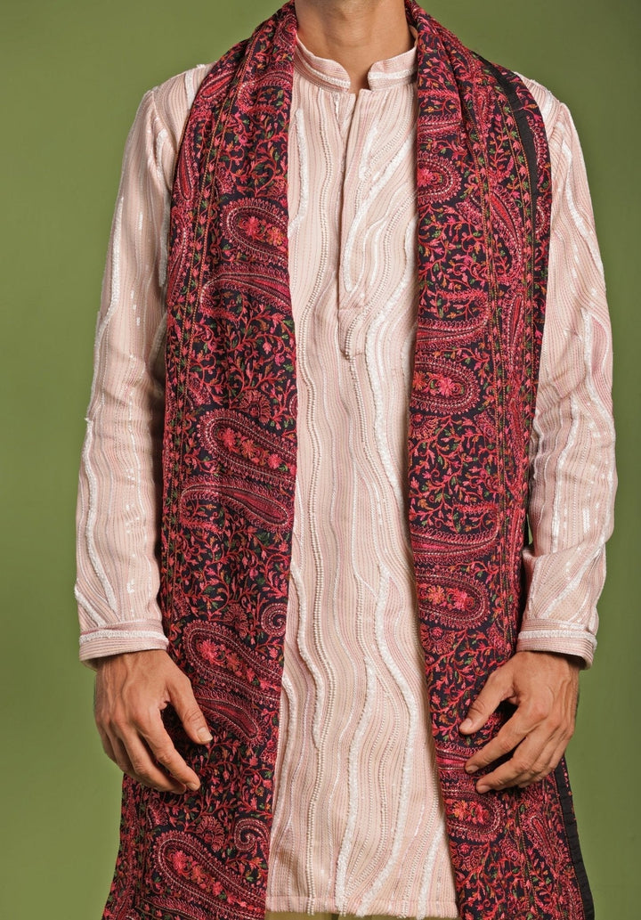 Pastel Pink Embroidered Kurta Patiala Pant Set With Dupatta Kalpraag - Fabilicious Fashion