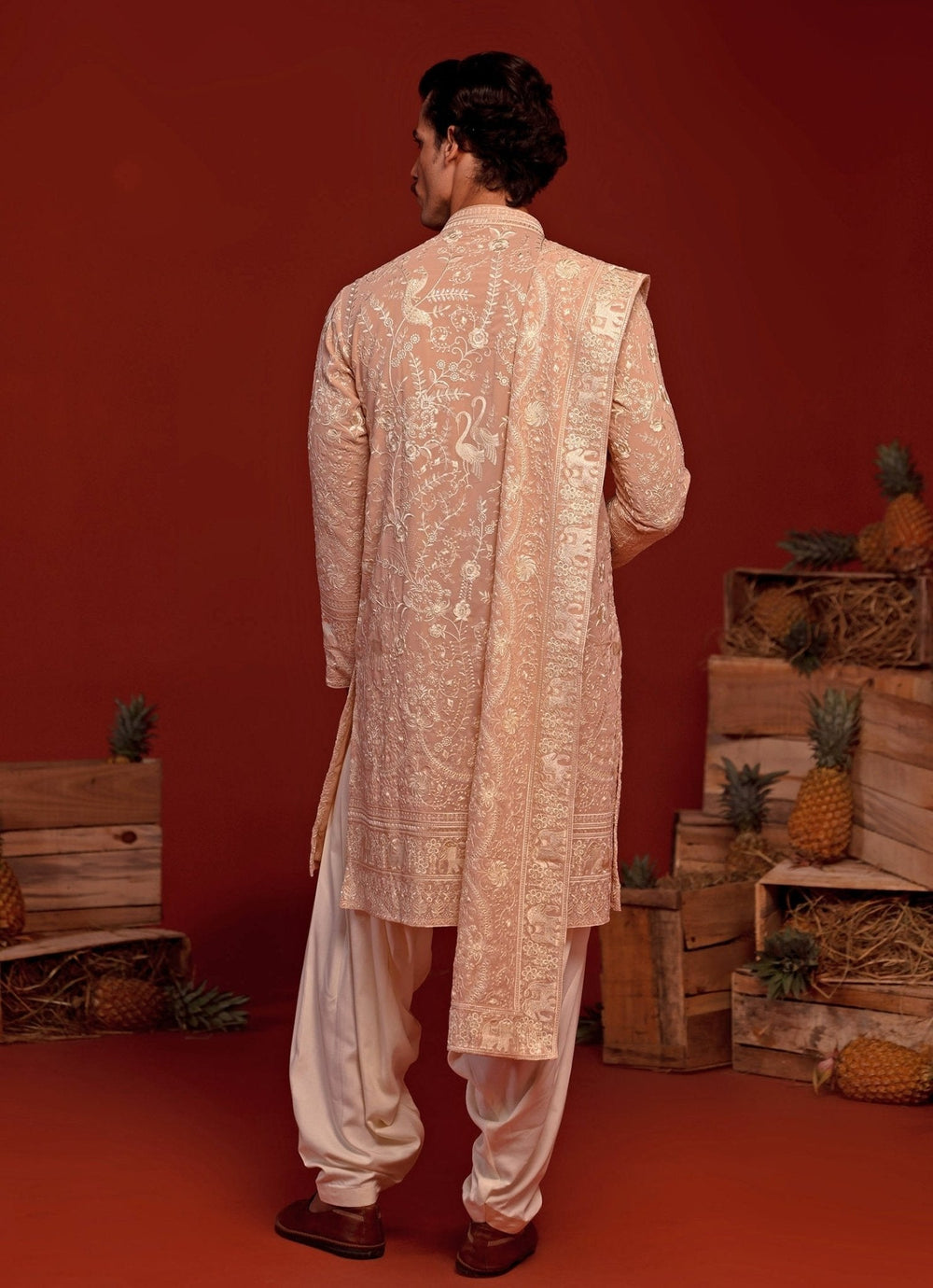 Pastel Pink Embroidered Kurta Patiala Pant Set Kalpraag - Fabilicious Fashion