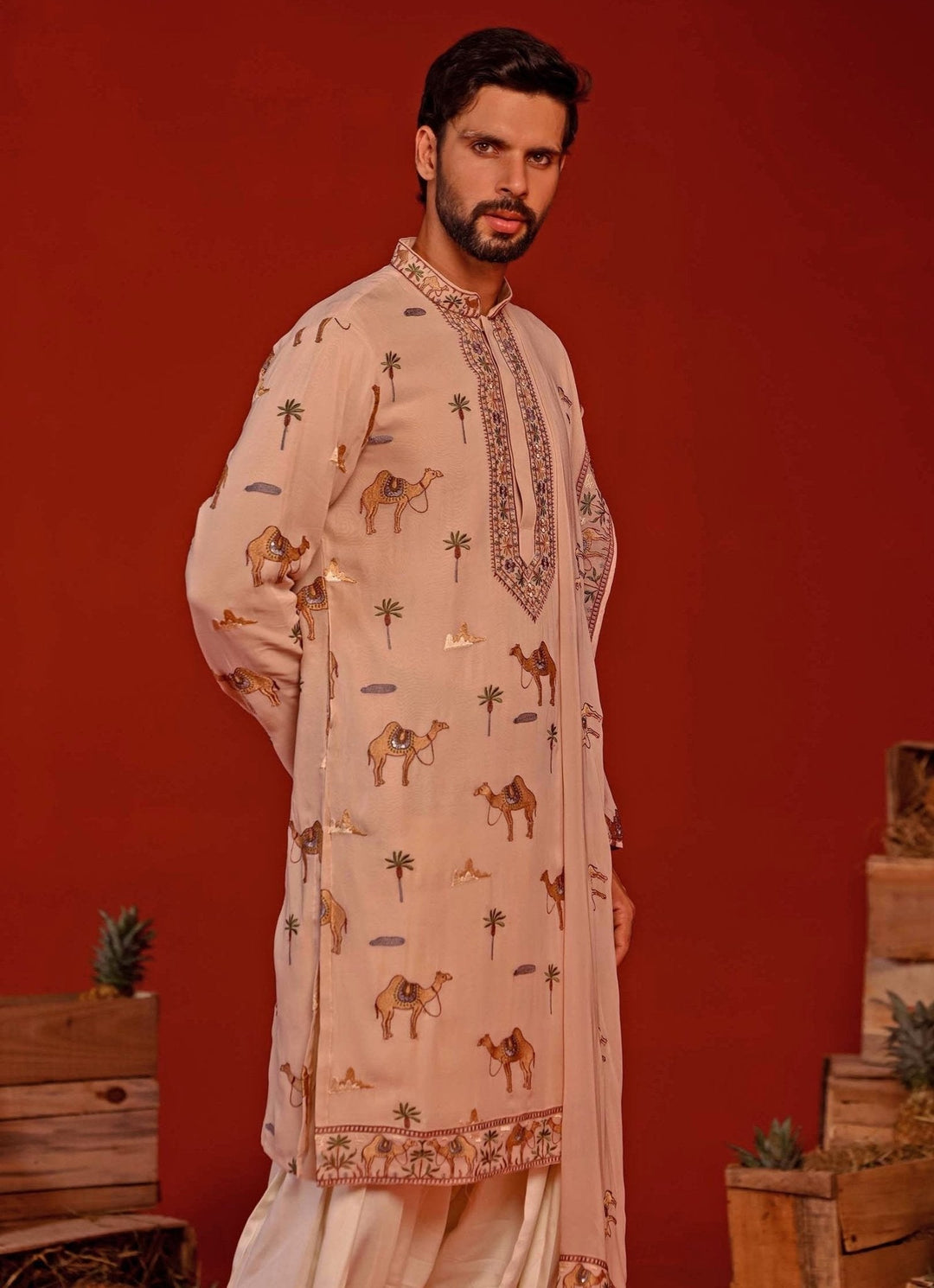 Pastel Pink Embroidered Kurta Patiala Pant Set Kalpraag - Fabilicious Fashion