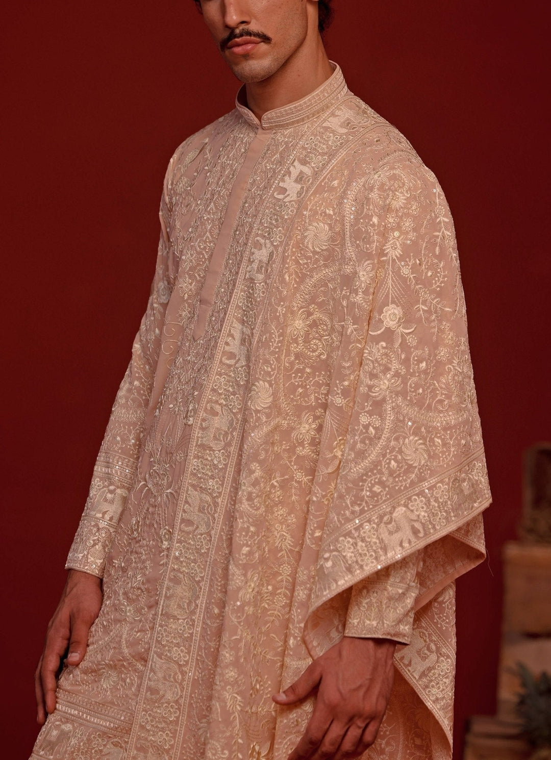 Pastel Pink Embroidered Kurta Patiala Pant Set Kalpraag - Fabilicious Fashion