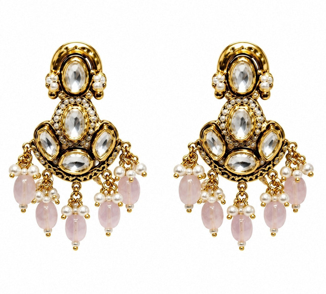 Vivinia by Vidhi Mehra Pastel Pink Kundan And Beaded Choker SetFabilicious Fashion