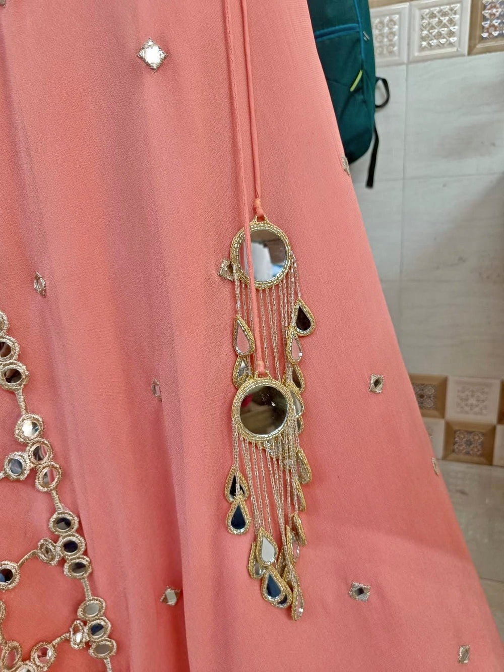 Pastel Pink Organza Lehenga Set with Corset Blouse Anisha Shetty - Fabilicious Fashion