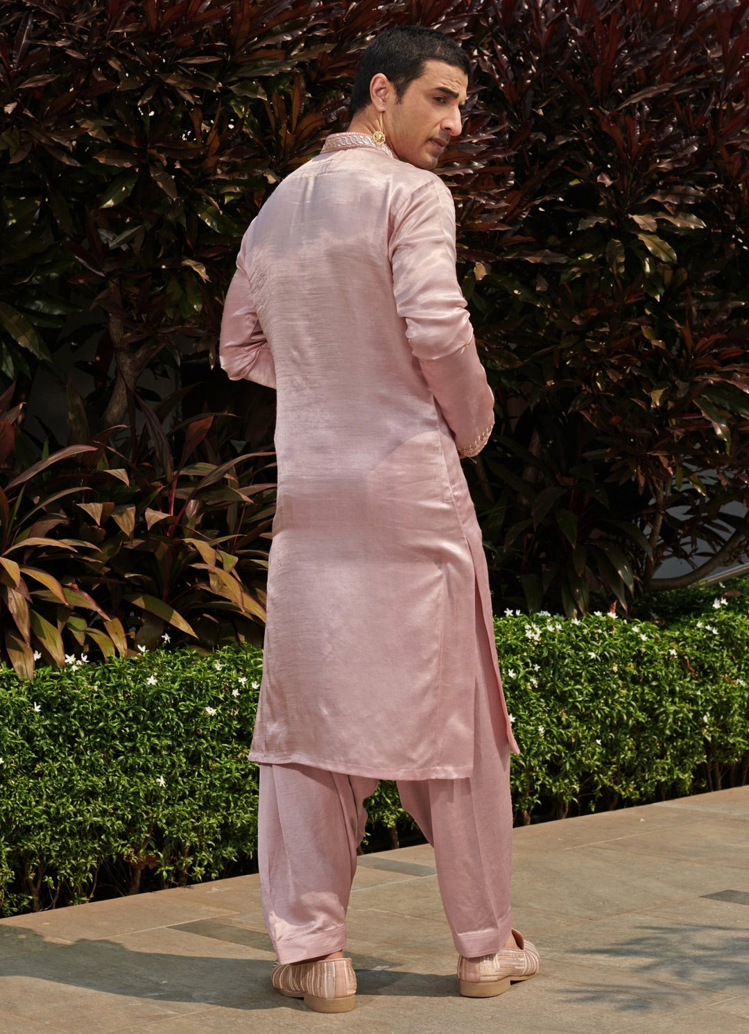 Pastel Pink Silk Kurta Salwar Set Jigar and Nikita - Fabilicious Fashion