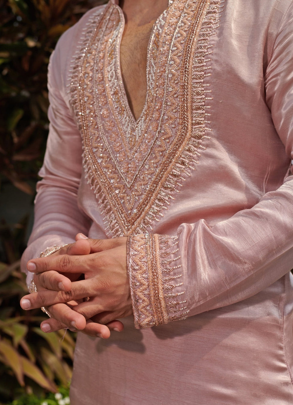 Pastel Pink Silk Kurta Salwar Set Jigar and Nikita - Fabilicious Fashion