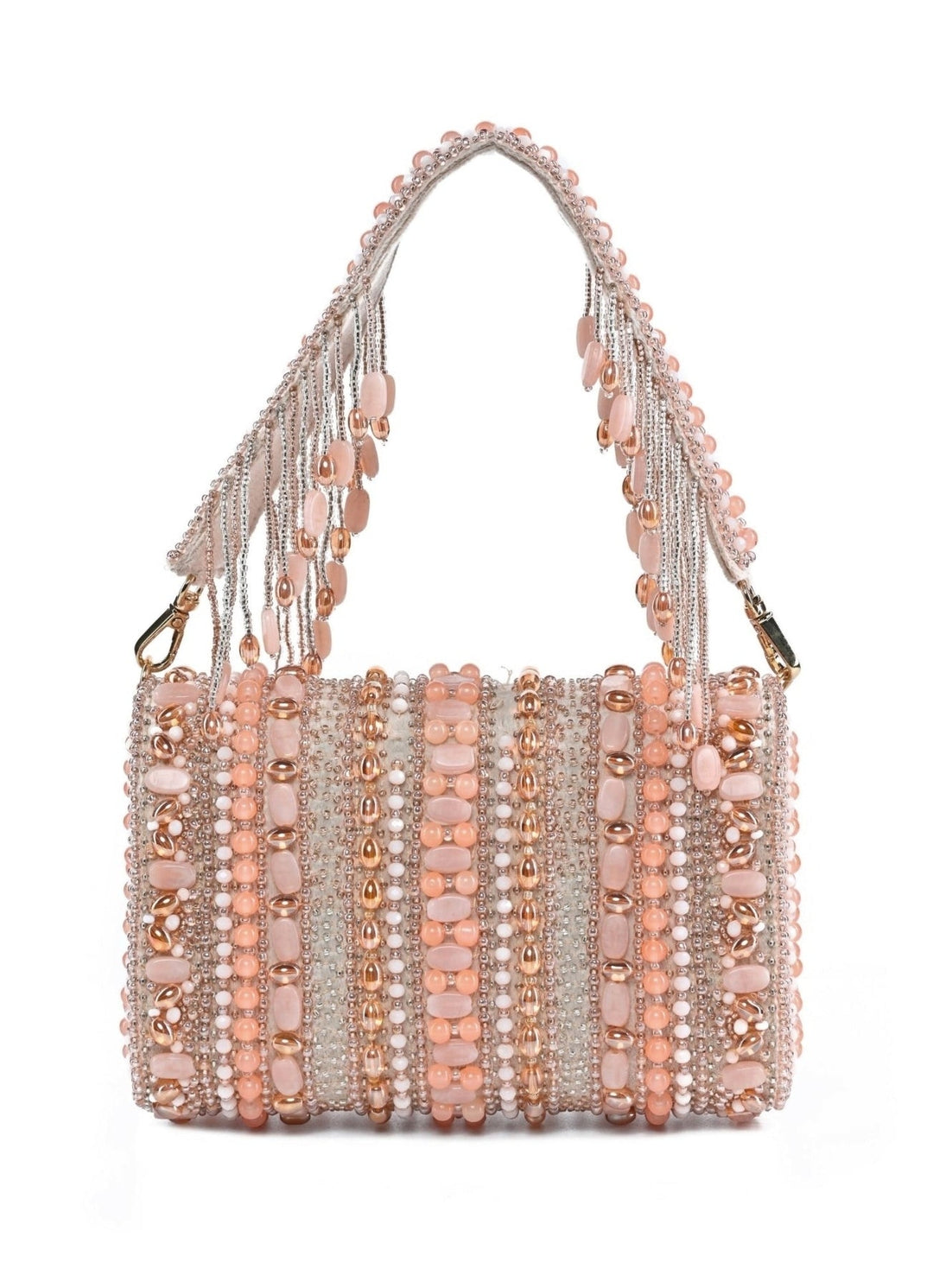 Pastel Suede Embellished Clutch House of Kosha - Fabilicious Fashion