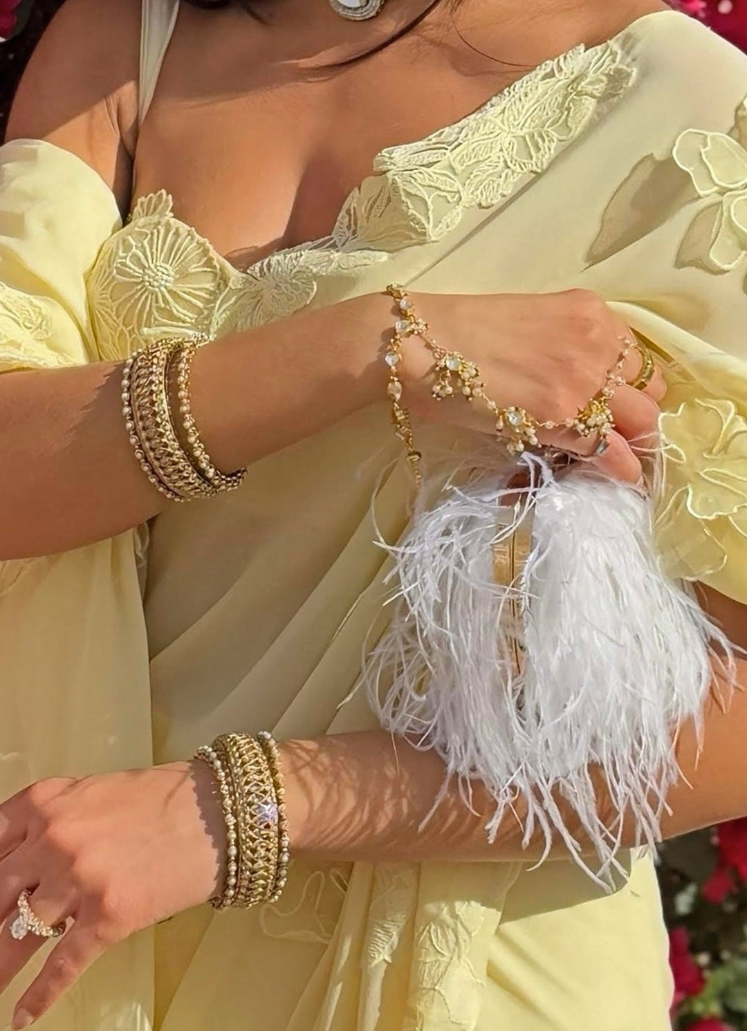 The Little Black Bow Pastel Yellow Georgette Concept SareeFabilicious Fashion