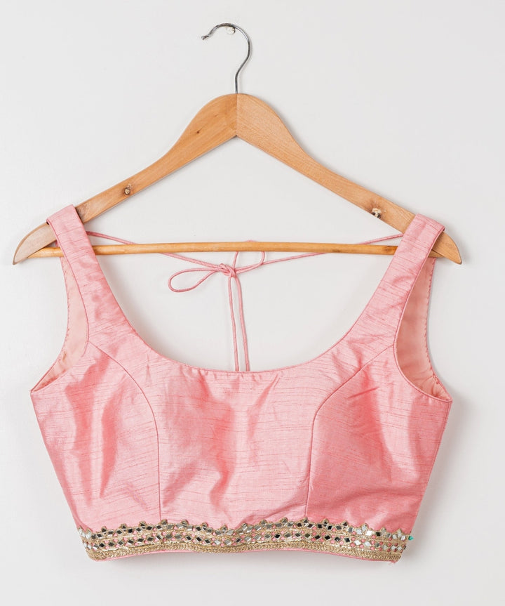 Peach Embroidered Organza Lehenga Anisha Shetty - Fabilicious Fashion