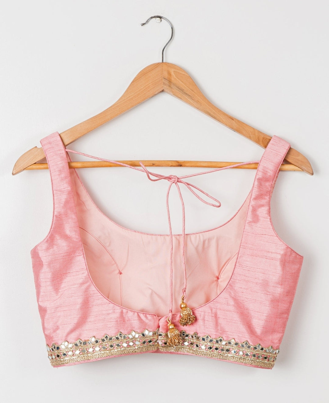 Peach Embroidered Organza Lehenga Anisha Shetty - Fabilicious Fashion