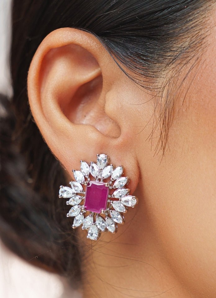 Peach Faux Diamonds Choker Set Zevar by Geeta - Fabilicious Fashion