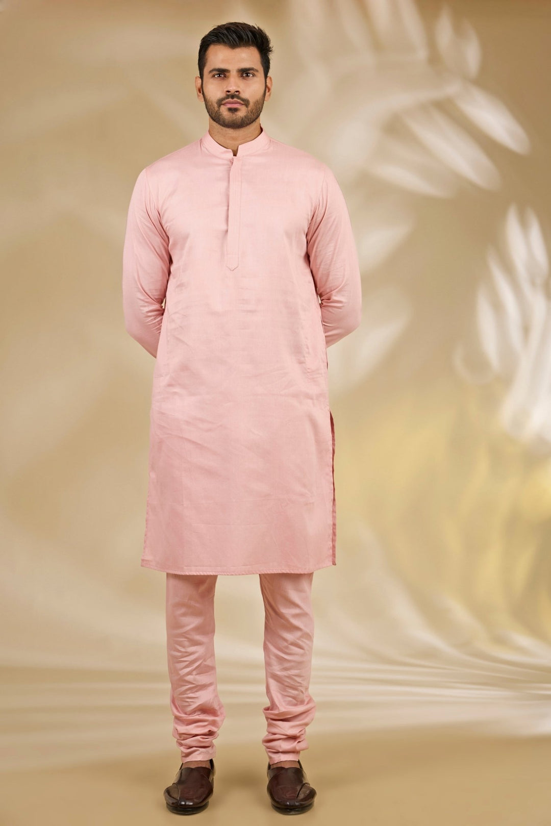Peach Pink Silk Brocade Bundi Set Manish Nagdeo - Fabilicious Fashion