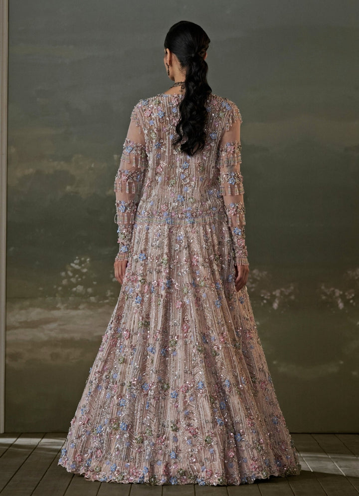 Peach Soft Net Lehenga Set With Jacket Nitika Gujral - Fabilicious Fashion