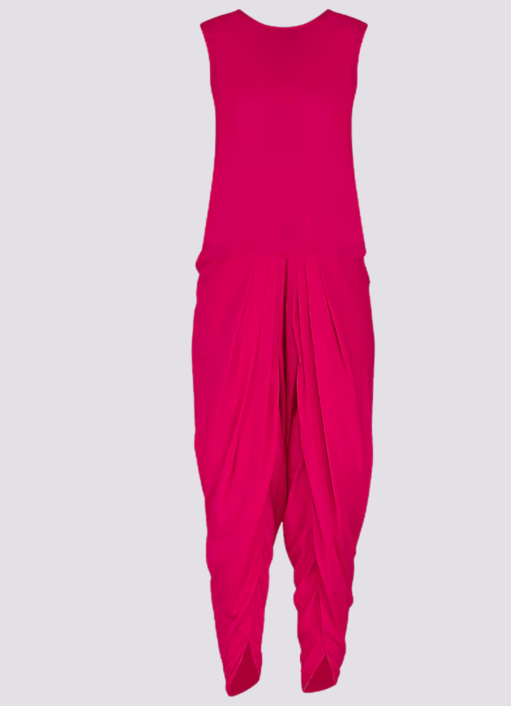 Peacock Pink High Low Kurta Set Vvani by Vani Vats - Fabilicious Fashion