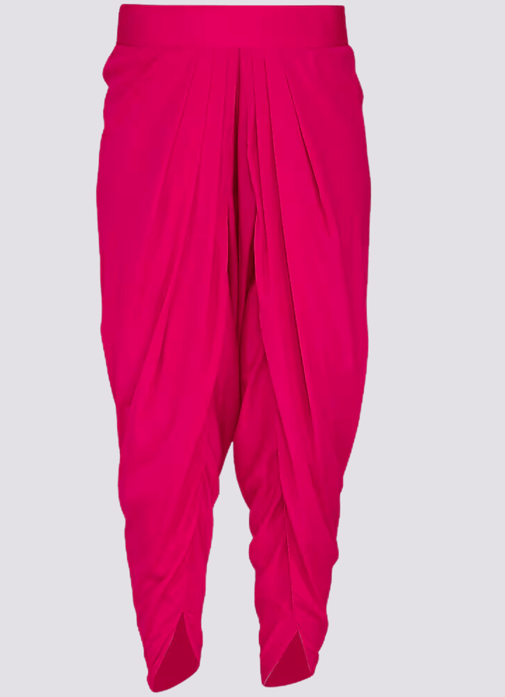 Peacock Pink High Low Kurta Set Vvani by Vani Vats - Fabilicious Fashion