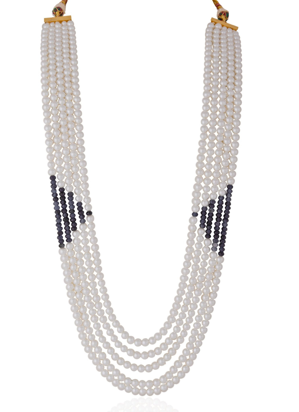 Pearl And Blue Sapphire Beads Maala Riana by Shikha Jindal - Fabilicious Fashion
