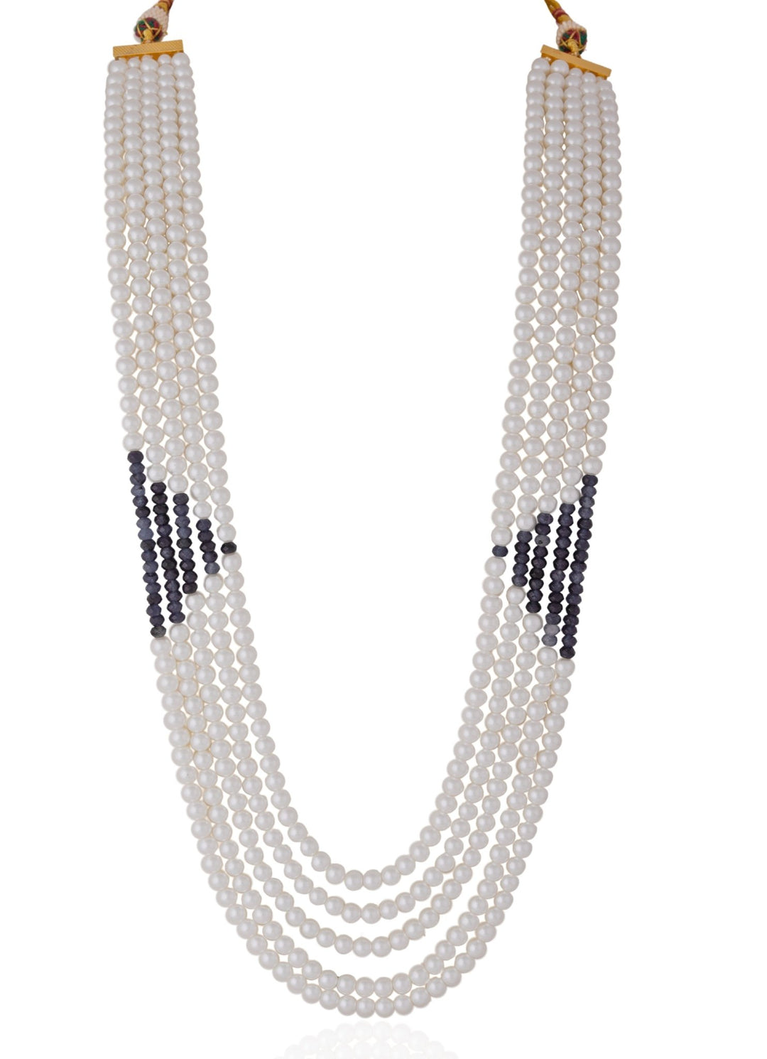 Pearl And Blue Sapphire Beads Maala Riana by Shikha Jindal - Fabilicious Fashion