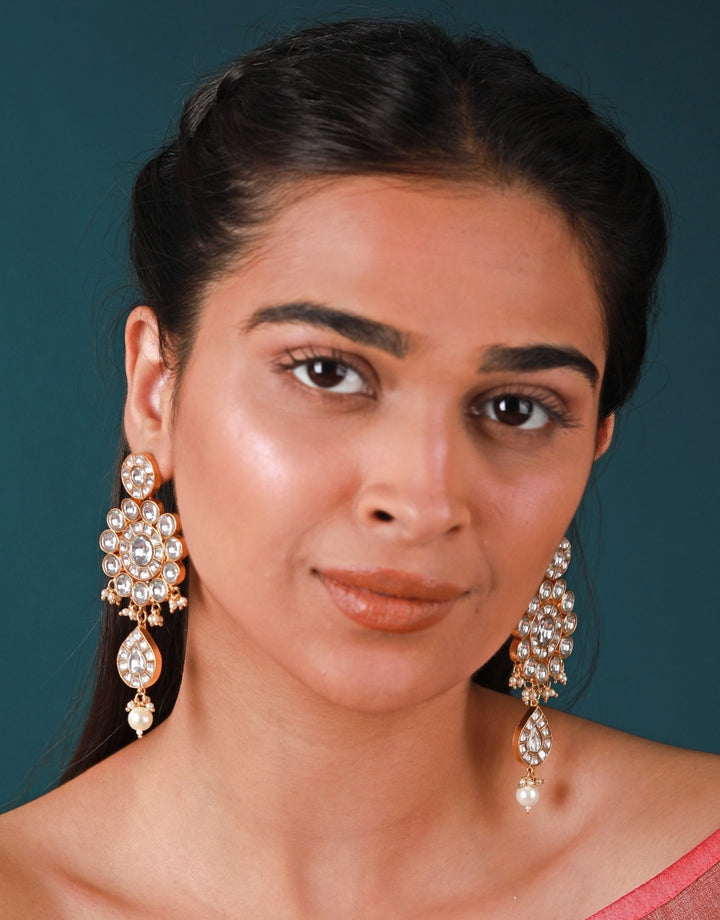 Pearl And Jadtar Bridal Necklace Set Riana by Shikha Jindal - Fabilicious Fashion