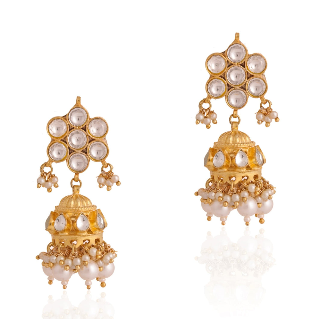 Pearl And Kundan Choker Necklace Set Riana by Shikha Jindal - Fabilicious Fashion