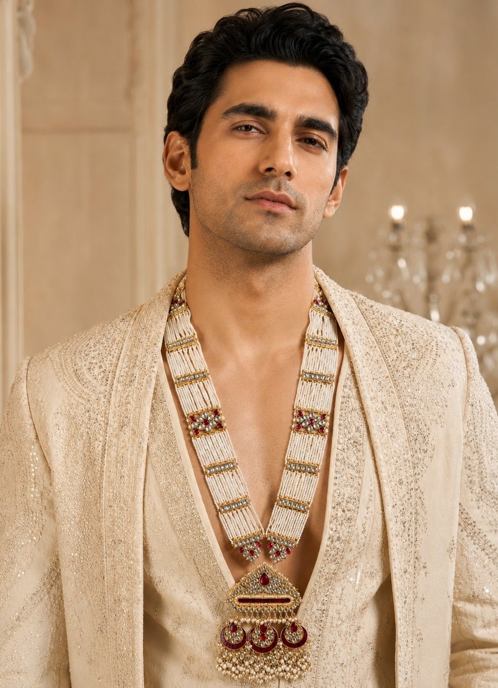 Vivinia By Vidhi Mehra Pearl And Kundan Pendant NecklaceFabilicious Fashion