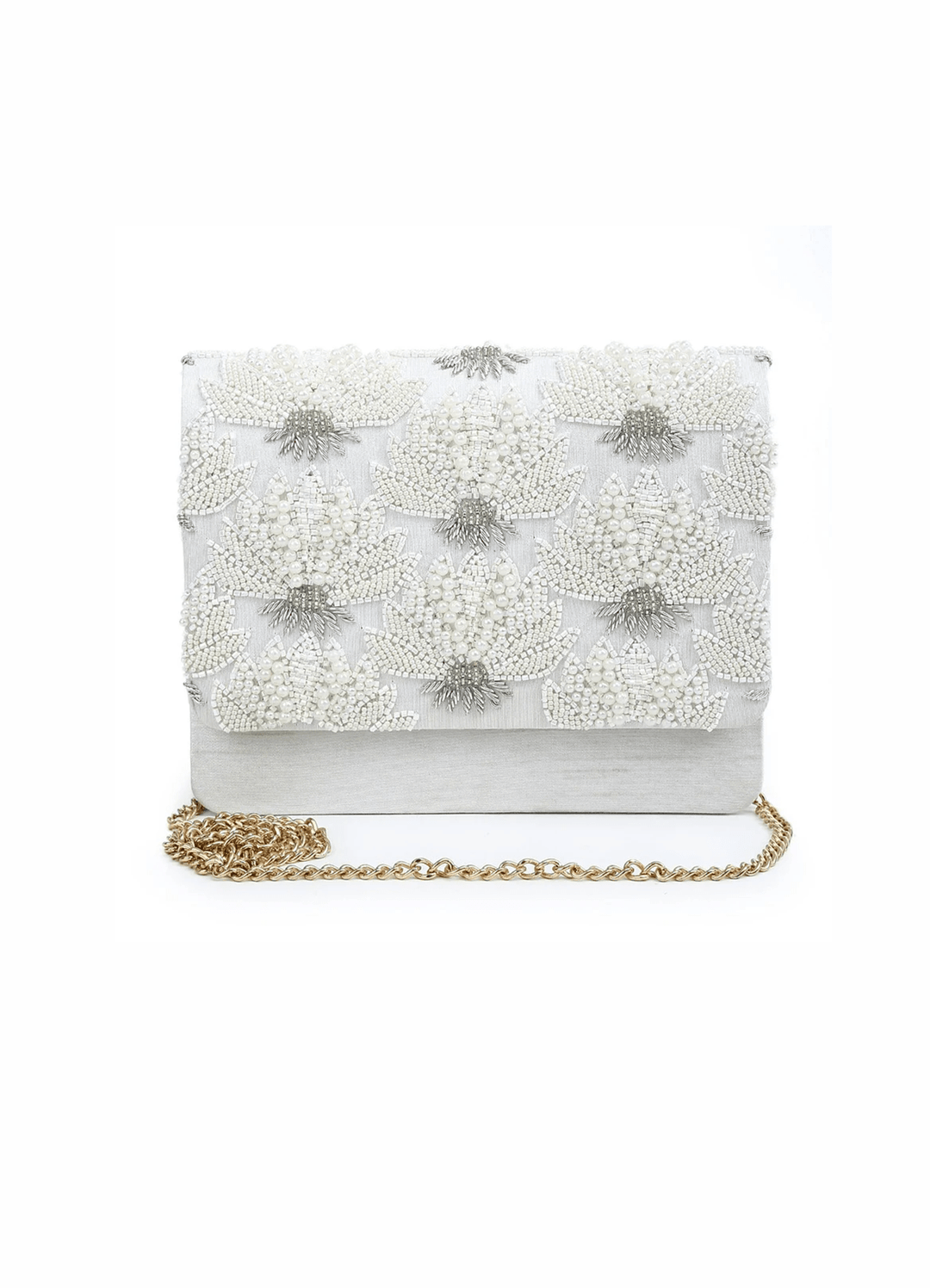 Pearl Flower Clutch The Purple Sack - Fabilicious Fashion