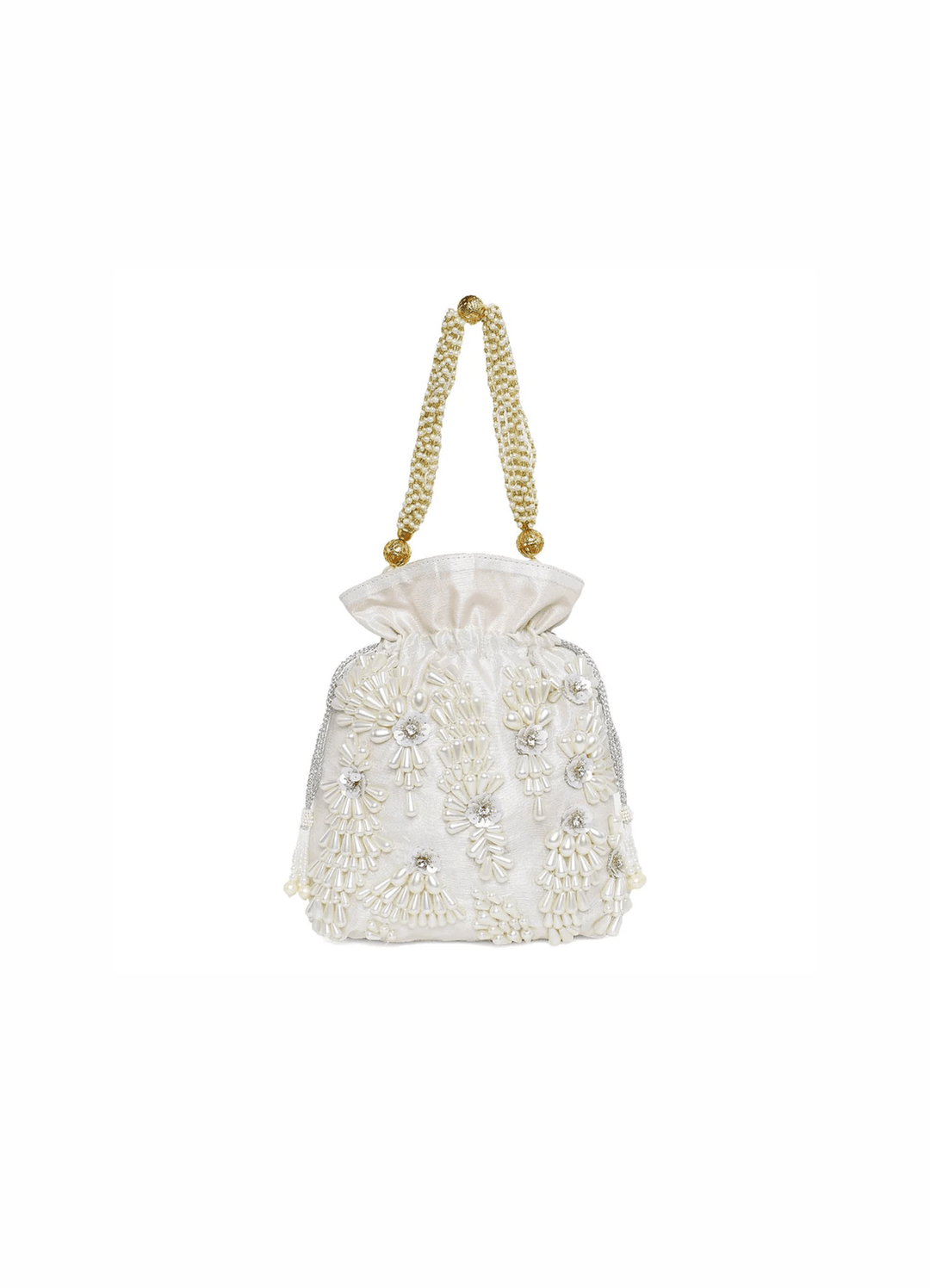 Pearl Flower Potli The Purple Sack - Fabilicious Fashion