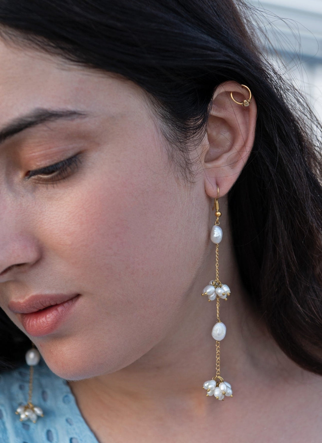 Do Taara Pearl Gold DanglersFabilicious Fashion