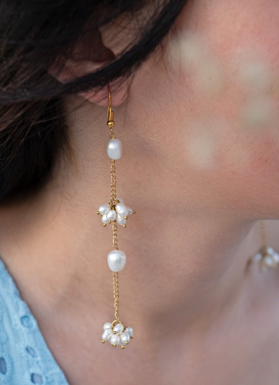 Do Taara Pearl Gold DanglersFabilicious Fashion