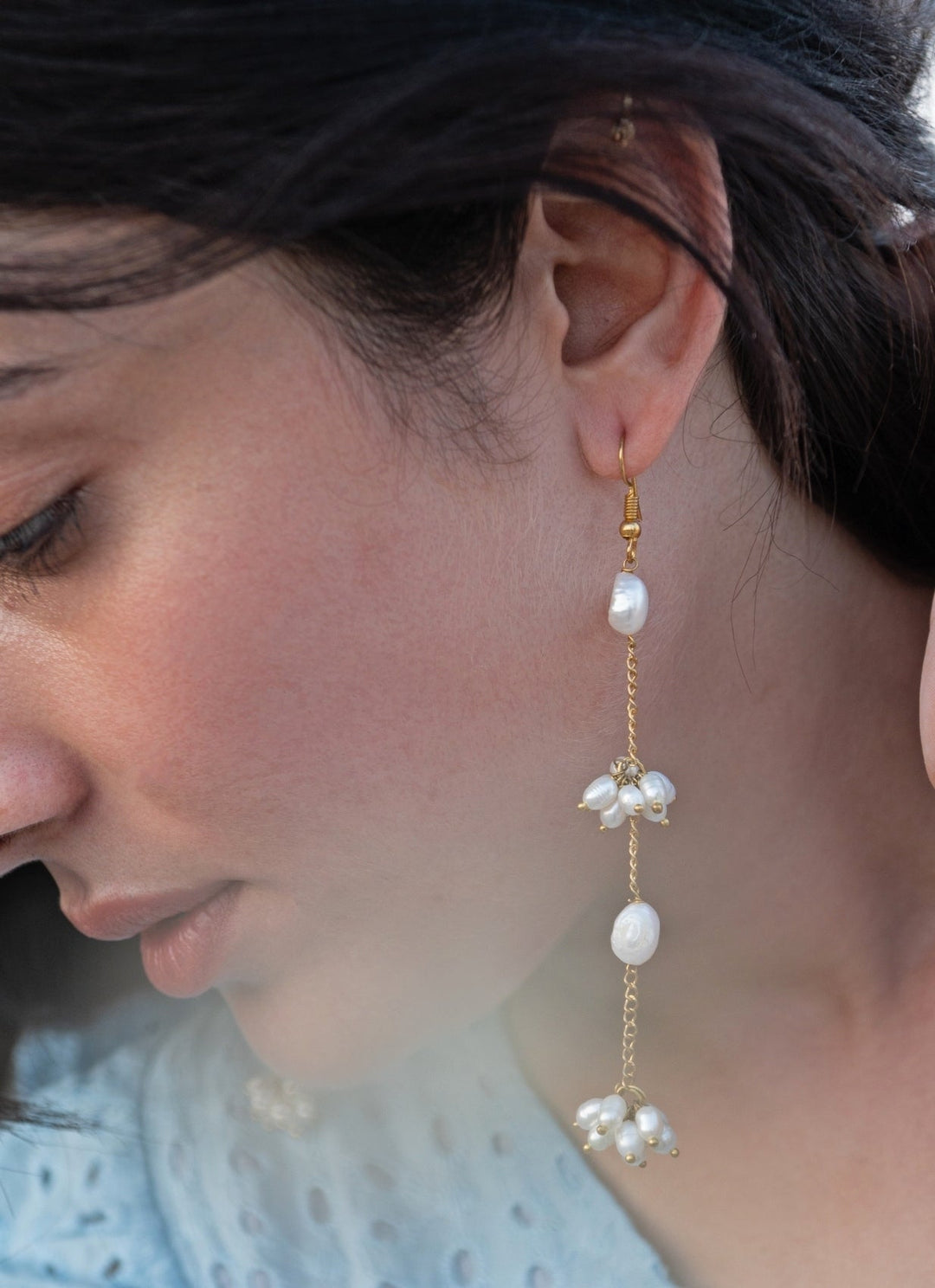 Do Taara Pearl Gold DanglersFabilicious Fashion