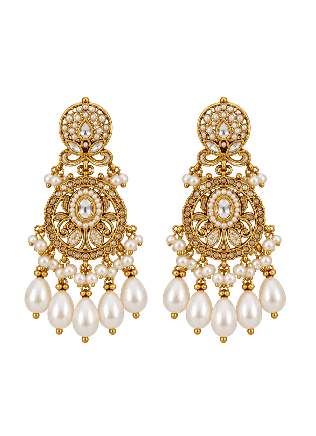 Vivinia By Vidhi Mehra Pearl Kundan Layered Necklace SetFabilicious Fashion