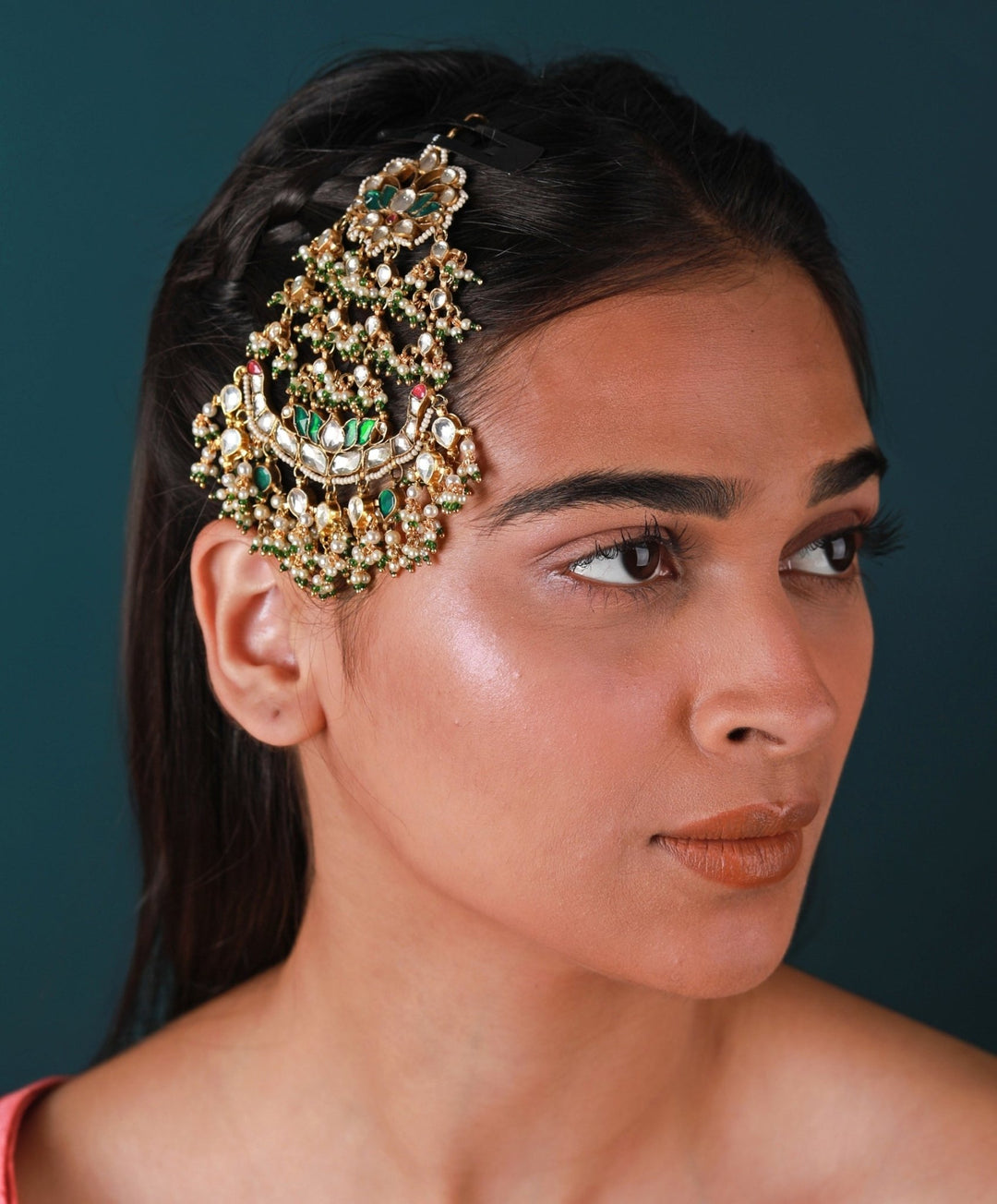 Pink And Green Floral Passa Riana by Shikha Jindal - Fabilicious Fashion