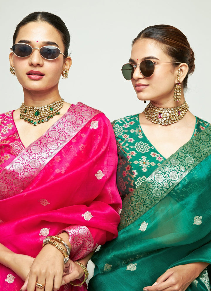 Sobariko Pink Brocade Silk Lehenga SetFabilicious Fashion
