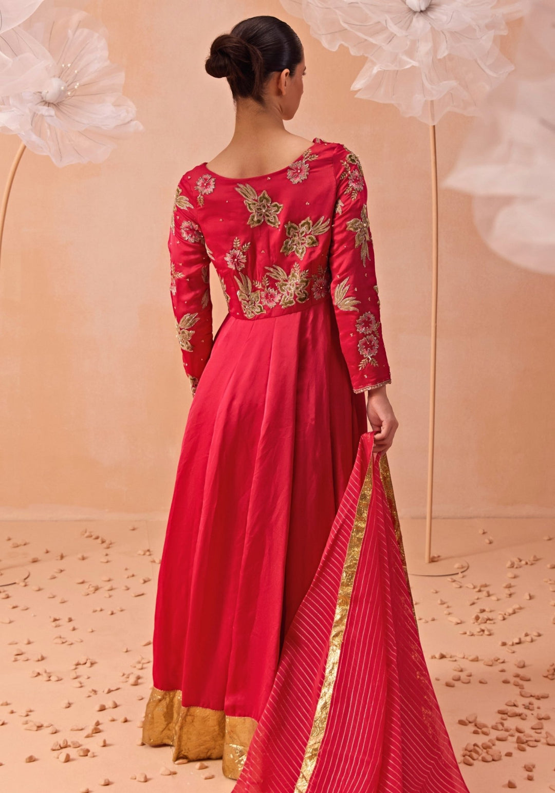 Pink Embellished Anarkali Gown Parul Gandhi - Fabilicious Fashion