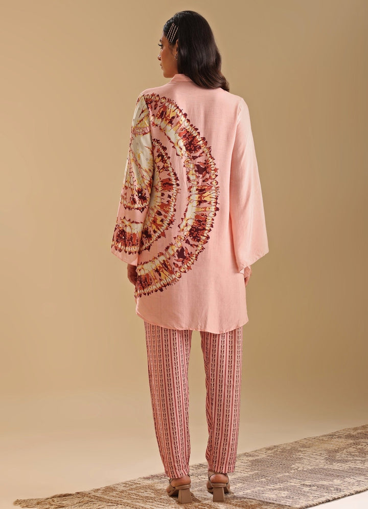 Pink Embroidered Apple Hem Co Ord Set Soup By Sougat Paul - Fabilicious Fashion