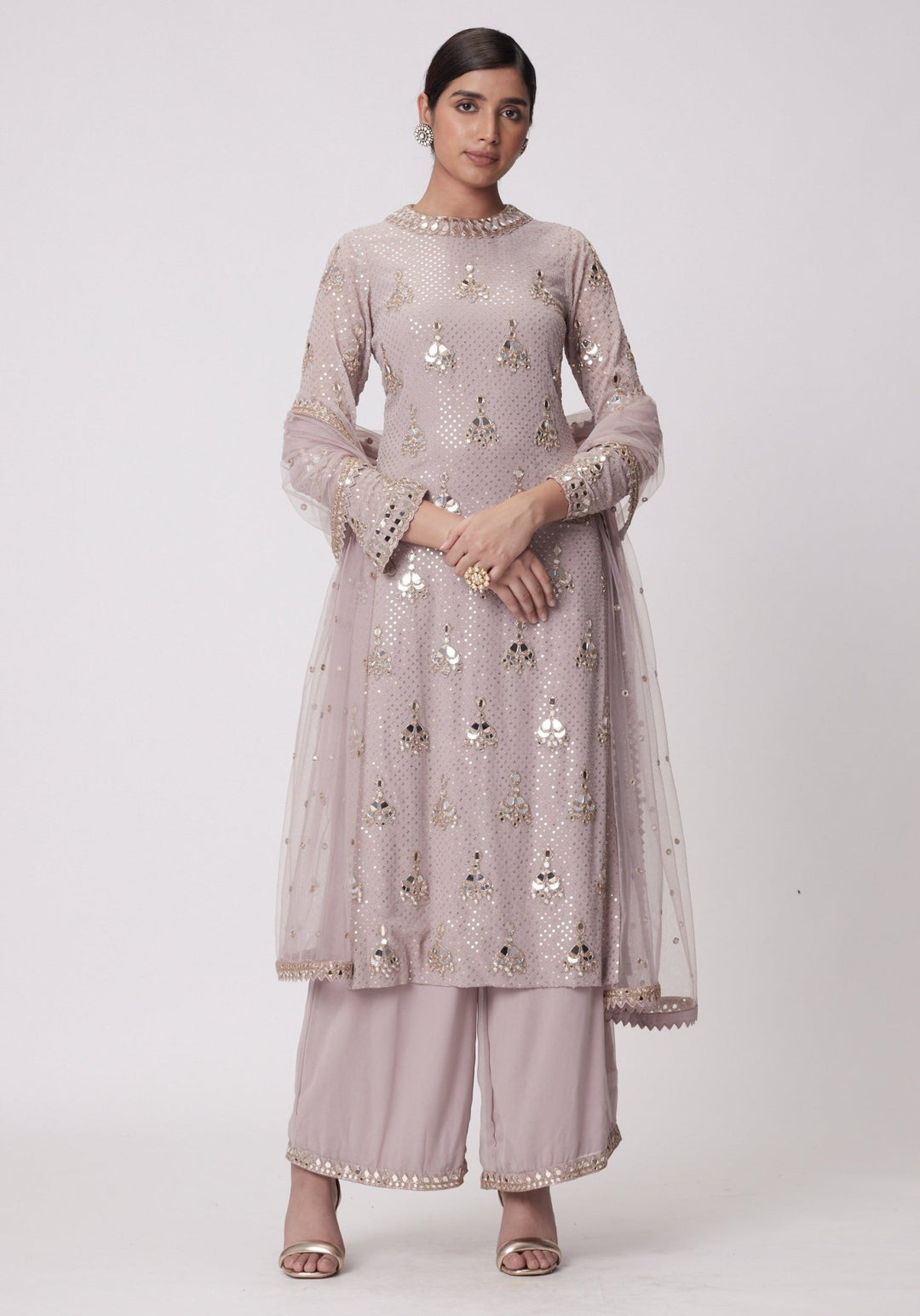 Pink Embroidered Kurta Vvani by Vani Vats - Fabilicious Fashion
