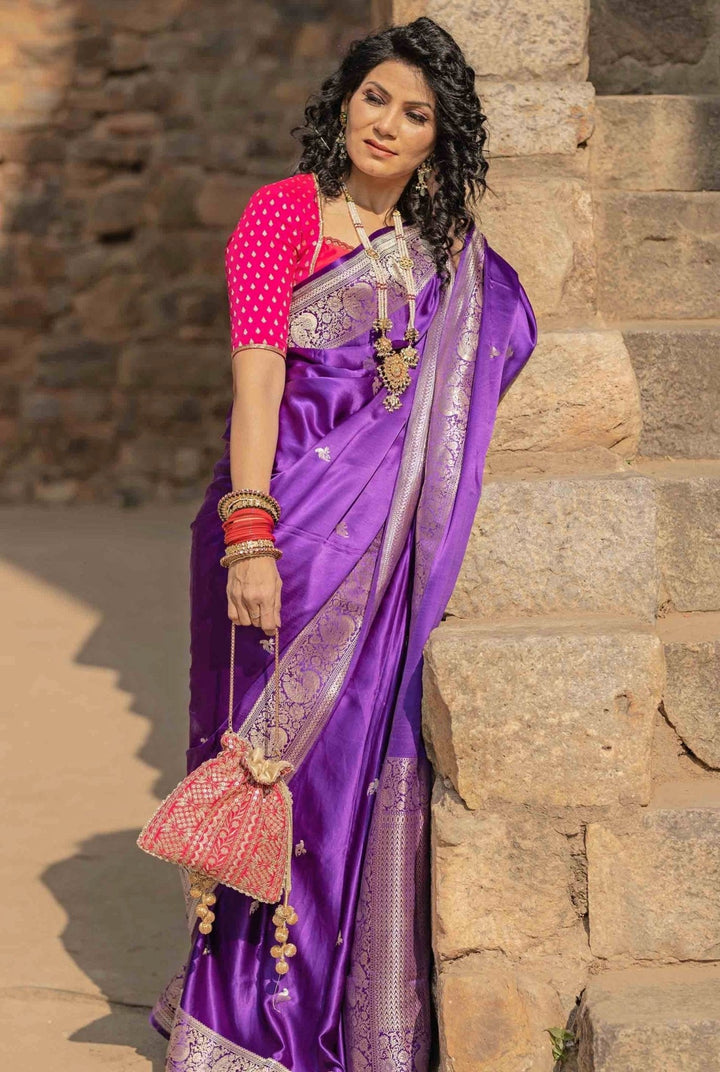 Pink Embroidered Potli AMYRA - Fabilicious Fashion