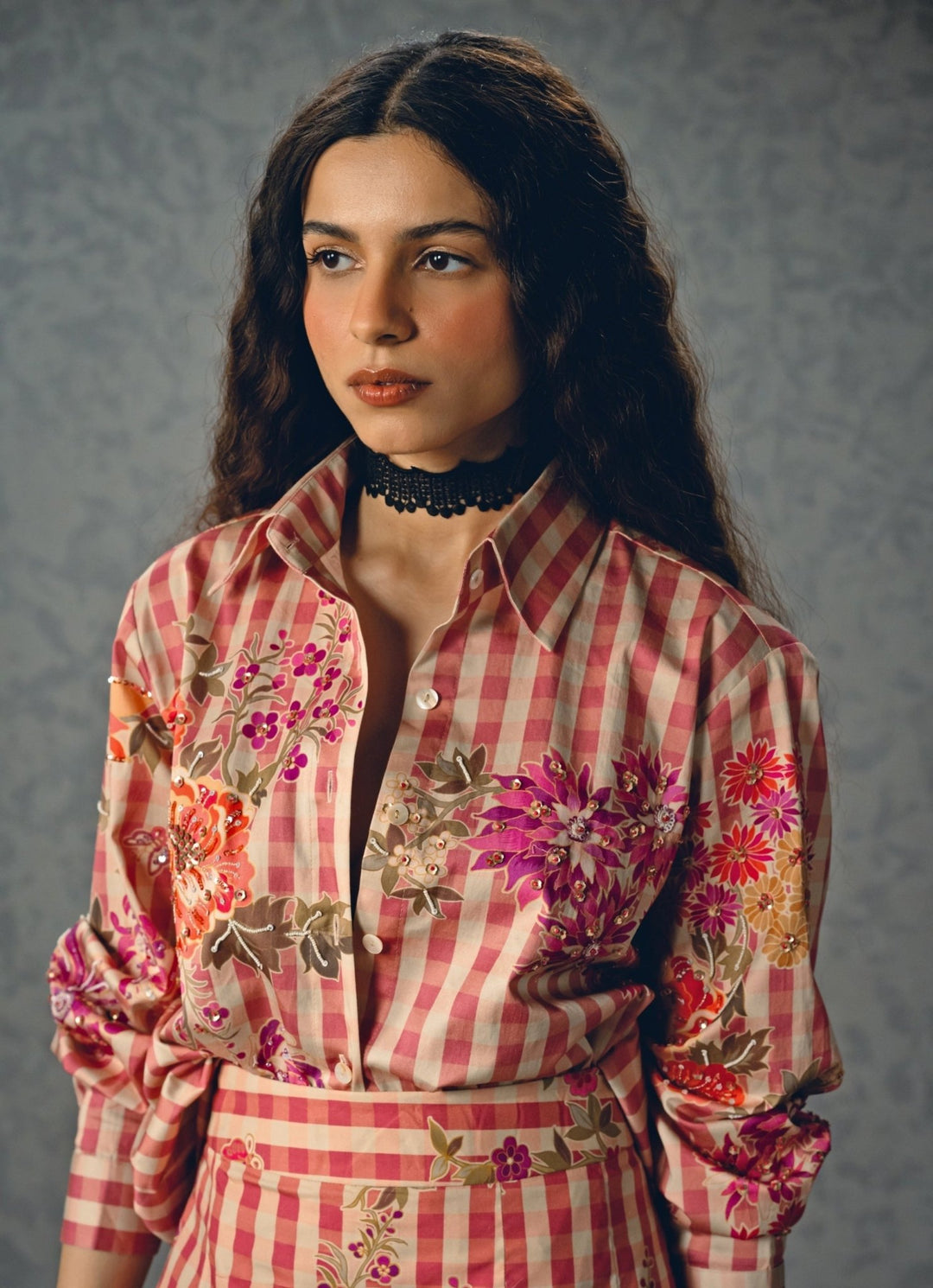 Pink Floral Cotton Skirt Set Paulmi and Harsh X Ease - Fabilicious Fashion