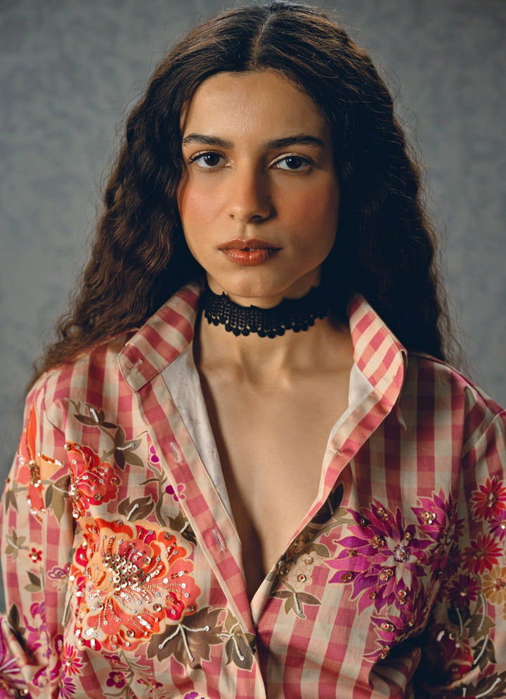 Pink Floral Cotton Skirt Set Paulmi and Harsh X Ease - Fabilicious Fashion